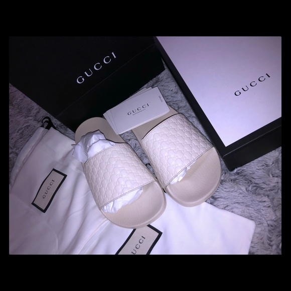 gucci cream slides